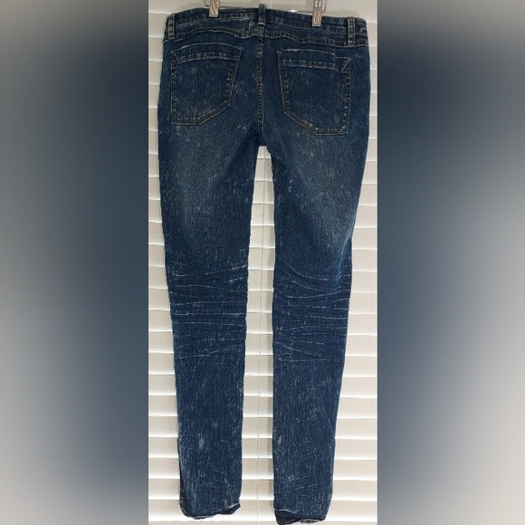 Inked & Faded 5 Pocket Stretch Skinny Jeggings with Zippers on Ankles Pre-owned - Picture 8 of 8